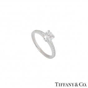 Tiffany & Co. Cushion Cut Diamond Ring in Platinum 0.71ct E/VS1 Tiffany & Co. Cushion Cut Diamond Ring in Platinum 0.71ct E/VS1